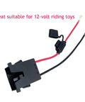 Heavy Duty 12 Gauge Wire Harness Connector Replacement with Fuses for 12V Power Wheels Battery Pack 2 Pack, black and red wires