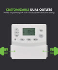 Heavy Duty Programmable Plug In Digital Astronomic Timer For Lights And Electrical Outlets With Random And Daylight Saving