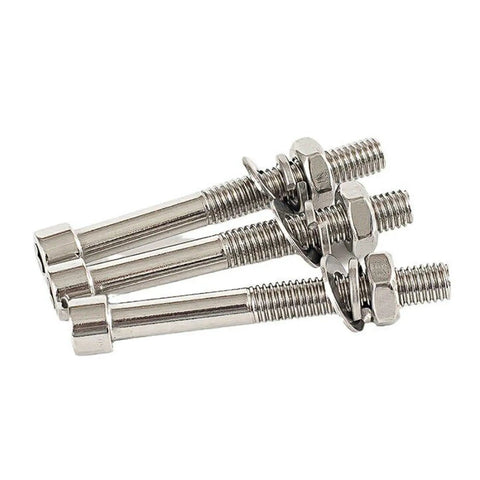 Beefy Hex Socket Head Cap Screws And Nuts Kit For M6 And M8 Semi Threaded Allen Bolts 304 Stainless Steel M8x75 20 Sets For Indoor And Outdoor Projects Great For Mechanical DIY And Auto Repairs, with screws and nuts