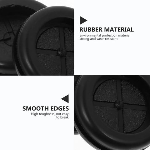 36 Piece Gear Rubber Wire Protection Grommets For Plug Black Round Hole Kit heat-resistant rubber, smooth edges