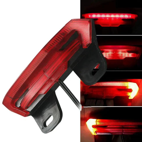 Must-Have Electric Bike Taillight With Bright Led Brake Turn Signals For Superior Night Safety, 36V To 60V Waterproof Rear Light for e-bikes