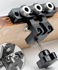 3 In 1 Dowel Jig Kit With Pocket Hole Locator And Adjustable Drill Guide For Quick No Fuss DIY Furniture Assembly on wood