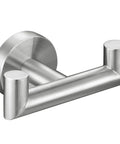 Heavy Duty Brushed Nickel Towel Hook For Bathroom Wall Mount SUS 304 Stainless Steel Double Coat Hook