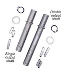 Top Shelf Worm Gearbox Output Shaft Compatible With NMRV030 And NMRV040 Worm Reducers, showing both single and double shafts.