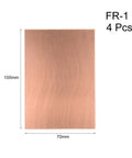 Single Sided Copper Clad Laminate PCB Circuit Board Brown 7x10 cm DIY Prototyping Kit, FR1 Bakelite 4 Pcs