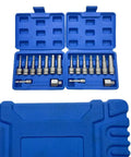 Top Shelf Broken Screw Extractor Set With Hex Socket Removal Tools For Stripped Bolts And Damaged Fasteners Perfect Auto Repair Kit In Metal Case Tough As Nails blue metal case with extractor bits and hex sockets