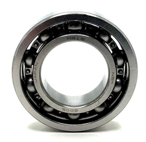 Front view of 6005 CM Open Ball Bearing 25x47x12 Mm No Seals Deep Groove One Row Made In Japan For Machinery And DIYers Open Type Bearing Without Box Pro Grade Precision Steel Bearing