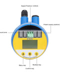 Front view of Water Level Sensor DC24V Ultrasonic Level Meter With LCD Display and 4-20mA output, showing buttons and connections.