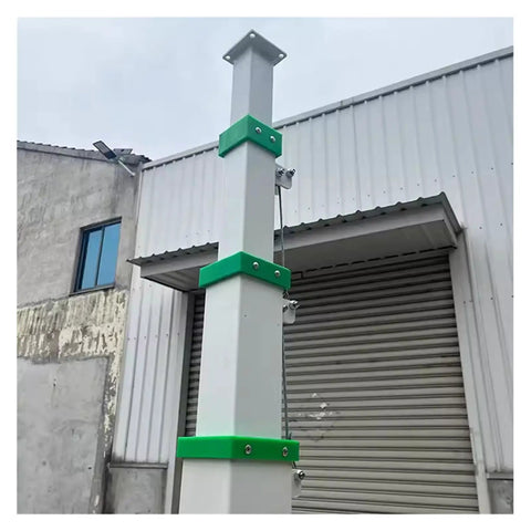 Heavy Duty Workhorse Manual Telescopic Winch Pole Built Tough For 3M To 6M Extension with green accents and sturdy frame.