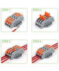 Step-by-step guide for Push In Wire Connectors No Fuss Quick Wire Splice Kit For Easy Plug And Play Electrical Wiring