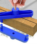 TorSor center scribe line locator tool, blue plastic, 2-pack; marks centerline on wood.