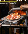 Person using pizza oven with Kiln Dried Pizza Oven Wood Logs 6 Inch For Grills And Smokers With Hickory Oak And Cherry Blend USDA Certified 12 Lbs Provides Rich Smoke Flavor For Pizza Ovens Smokers And Grills inset