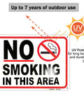 No Smoking Sign 10 x 14 Inch Aluminum No Vaping Sign 4 Pack Tough Outdoor Durable Metal Signs UV Printed Weatherproof Built to Last for Offices, Restaurants, Schools, and Retail Spaces on white background