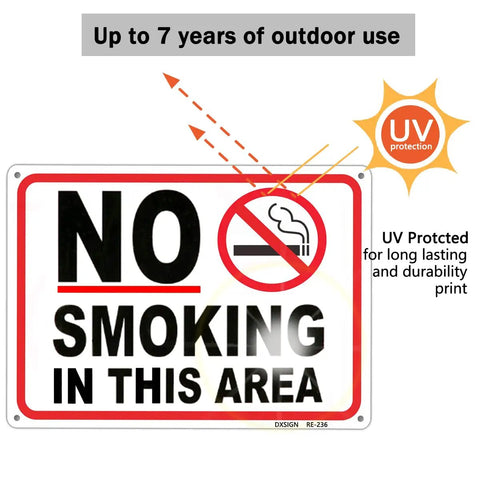 No Smoking Sign 10 x 14 Inch Aluminum No Vaping Sign 4 Pack Tough Outdoor Durable Metal Signs UV Printed Weatherproof Built to Last for Offices, Restaurants, Schools, and Retail Spaces on white background