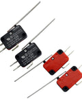 4 Pack SPDT Micro Limit Switches For Arduino Projects With Straight Long Lever V-153-1C25, 15A 125/250VAC mechanical switches