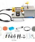 110V Jewelry Polishing Buffer Bench Lathe And Polisher Machine Kit with accessories displayed, fits 4-inch buff wheels.