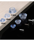 No Slip Rubber Feet Kit For Furniture And Appliances, 60 Pack, Thermoplastic Rubber With Stainless Steel Washer, three sizes shown