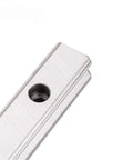 Close-up of Pro Grade Square Linear Guide Rail Kit showing bolt hole for slide block carriages, part of 2 pack HGR series.