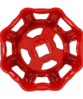 Heavy Duty Red Cast Steel Outdoor Faucet Handle Replacement Round Wheel Valve Spigot Knob For Yard Hose Pipe Rust Proof Plumbing Parts top view