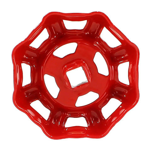 Heavy Duty Red Cast Steel Outdoor Faucet Handle Replacement Round Wheel Valve Spigot Knob For Yard Hose Pipe Rust Proof Plumbing Parts top view