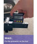Battery Powered Car Radar Angle Leveling Tool For Planar Sensor Unit Easy ADAS Calibration Device For Accurate ACC Positioning And Sensor Alignment On The Go, mini digital protractor on black tool