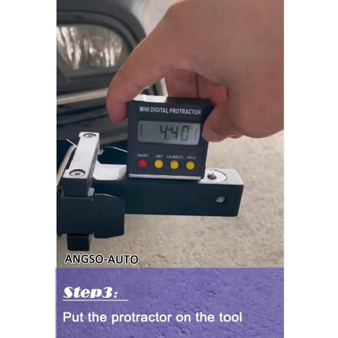 Battery Powered Car Radar Angle Leveling Tool For Planar Sensor Unit Easy ADAS Calibration Device For Accurate ACC Positioning And Sensor Alignment On The Go, mini digital protractor on black tool
