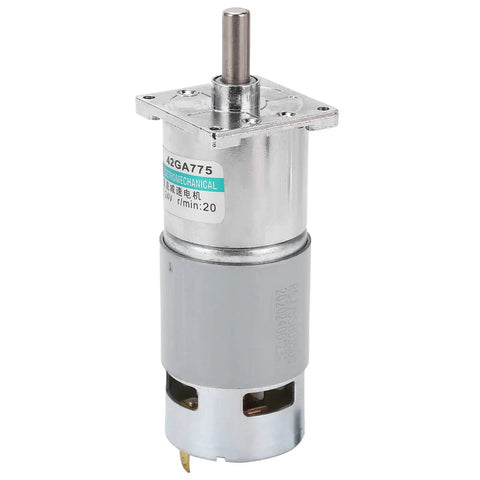 Heavy Duty Dc Gear Motor With All Metal Gears For Automated Industry Jobs, Offers Super Quiet Performance, High Torque Output, 24V Micro Power At 20 Rpm Plus, Solid Compact Build.