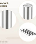 Dowel Pin Set, 3 Mm Diameter, 72-Piece Precision Ground Alignment Pins in Hardened Bearing Steel, close-up and full view.