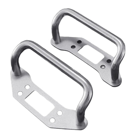 Stainless Steel Longboard Carry Handle For Electric Skateboard With Widened Four Finger Grip Built Tough For Easy Carrying And Stable Handling Durable Wear Resistant, side-by-side view.