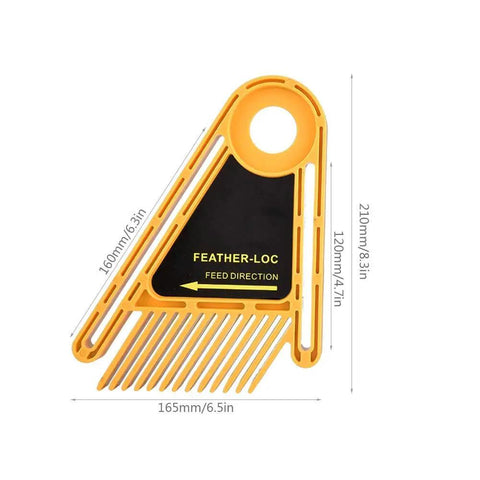 Heavy Duty Table Saw Featherboard Keeps Boards Locked Tight Without The Sweat Features A Smart Plastic Frame And Dual Slide Block Design for precise wood cuts.