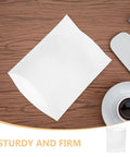 100 Count White EPE Foam Packing Bags For Shipping And Moving Thick Tear Resistant Cushion Pouches On Wooden Desk