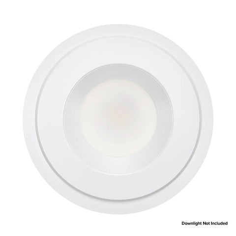 6 Inch White Goof Rings For Recessed Lights Trim 12 Pack Quick Fix For Nasty Drywall Cuts And Oversized Holes round decorative cover