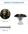 Open Mouth Mask Vintage Cabinet Knobs 2 Pack With Screws Stainless Steel And Aluminum Alloy Pulls Detail View