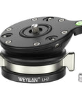 Leveling Head Tripod Base for Camera Leveler Aluminum Alloy With One Quarter To Three Eighths Inch Screws Fifteen Degree Hemispheric Tilt