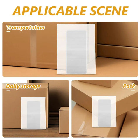 White EPE Foam Packing Bags 100 Pack for Shipping and Storage shown with boxes for transportation and daily storage