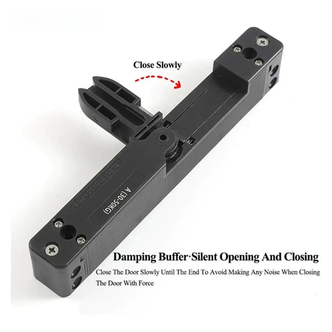 Hidden Hydraulic Door Closer With Ultra Quiet Soft Close, Anti Pinch Safety, Auto Rebound Tech For Interior Doors, close slowly text