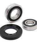 Heavy Duty Washer Seal Bearing And Tub Drum Shaft Assembly Kit For Samsung Models, featuring two steel bearings and one rubber seal.