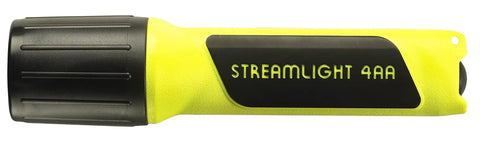 Workhorse Intrinsically Safe LED Flashlight For Hazardous Locations, 200 Lumen Output With 12,000 Candela Peak, Class I Division 1, ProPolymer Build, 4 Alkaline Batteries Included, Hi Viz Yellow, Easy Open Box