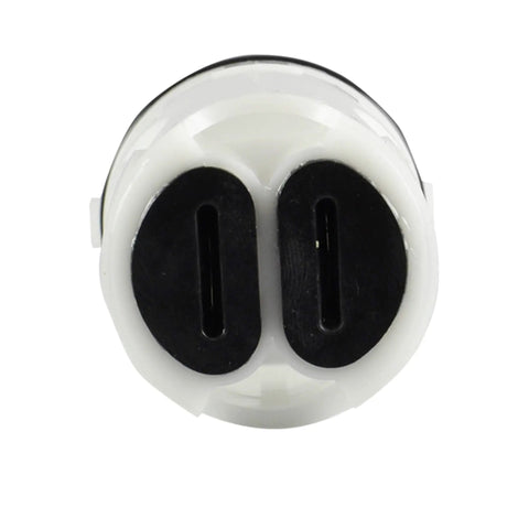 Top view of Durable Plastic Hot And Cold Water Cartridge For Valley Tub And Shower Single Handle Faucets White V4268 OEM Replacement Part