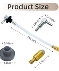 Fuel Tank Draw Tube Kit Replacement For Miller Bobcat 225G, 751 Bobcat, And Trailblazer 250G Welders with part dimensions.