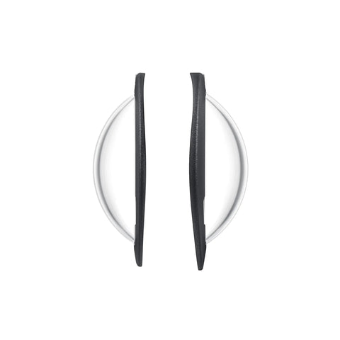 Top view of X3 Standard Removable Lens Guards for Action Cameras Snug Fit Protects Your 360 Degree Footage With Custom Plastic
