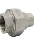 Stainless Steel 304 BSPT Pipe Fittings Kit With 1/4 3/8 1/2 3/4 1 Inch Male To Female Threaded Unions Cast Live Connection