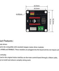 Diagram of Two Pack 42 Stepper Motor Driver Expansion Boards For 3D Printers DRV8825 A4988 Compatible Shield Module with dimensions