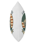 Retro Sailboat Patriotic Throw Pillow Celebrates America Since 1776 With Red White And Blue Flag Art For 4th Of July Decor, side view