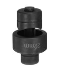 22mm Sheet Metal Punch Kit Heavy Duty Workhorse Bearing Steel Manual Knockout Punch black finish, close-up view