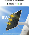 Solar panel of Argus 4 Pro 4K Solar Outdoor Wireless Camera With 180 Degree Dual Lens 8MP ColorX Night Vision, showing 6W power output