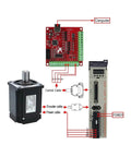 Diagram of 80AST 1000W Pro Grade Servo Motor Kit With Magnetic 17Bit Absolute Encoder And T3D 20A Driver 220V AC connections overview.