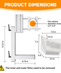 Product dimensions of Drill Press Guard For Benchtop And Floor Models With 2.0 To 4.0 Inch Column Diameters Flip Up Safety Shield