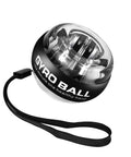 Gyro Torque Ball Hand Exerciser With Auto Start Forearm Gyroscopic Trainer, clear casing with strap, for wrist strengthening