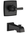 Ashlyn Monitor 14 Series Trim Kit Tub Only Matte Black With Pressure Balance Valve ADA Compliant